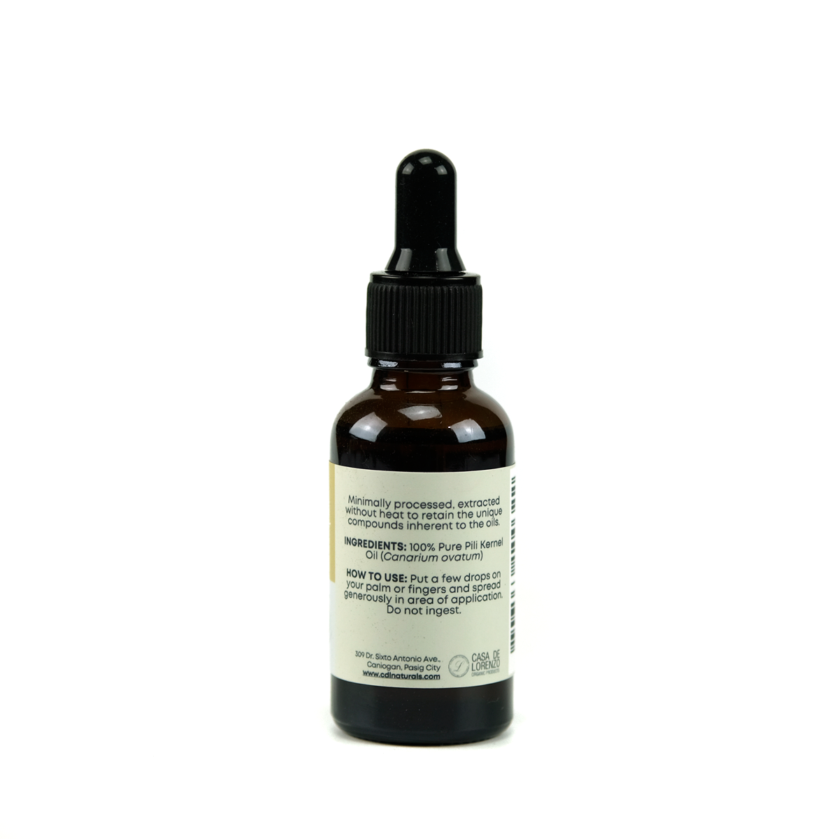 philippine pili oil dropper bottle