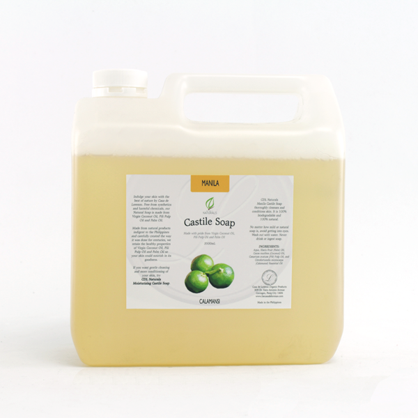 Calamansi Manila Castile Soap bottle 1 gallon