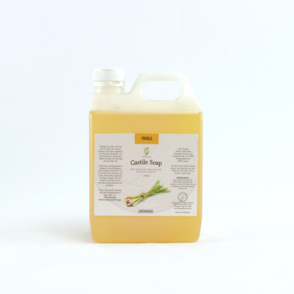 Lemongrass Manila Castile Soap bottle 1 liter