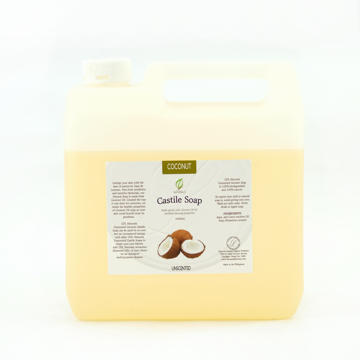 Unscented Coconut Castile Soap