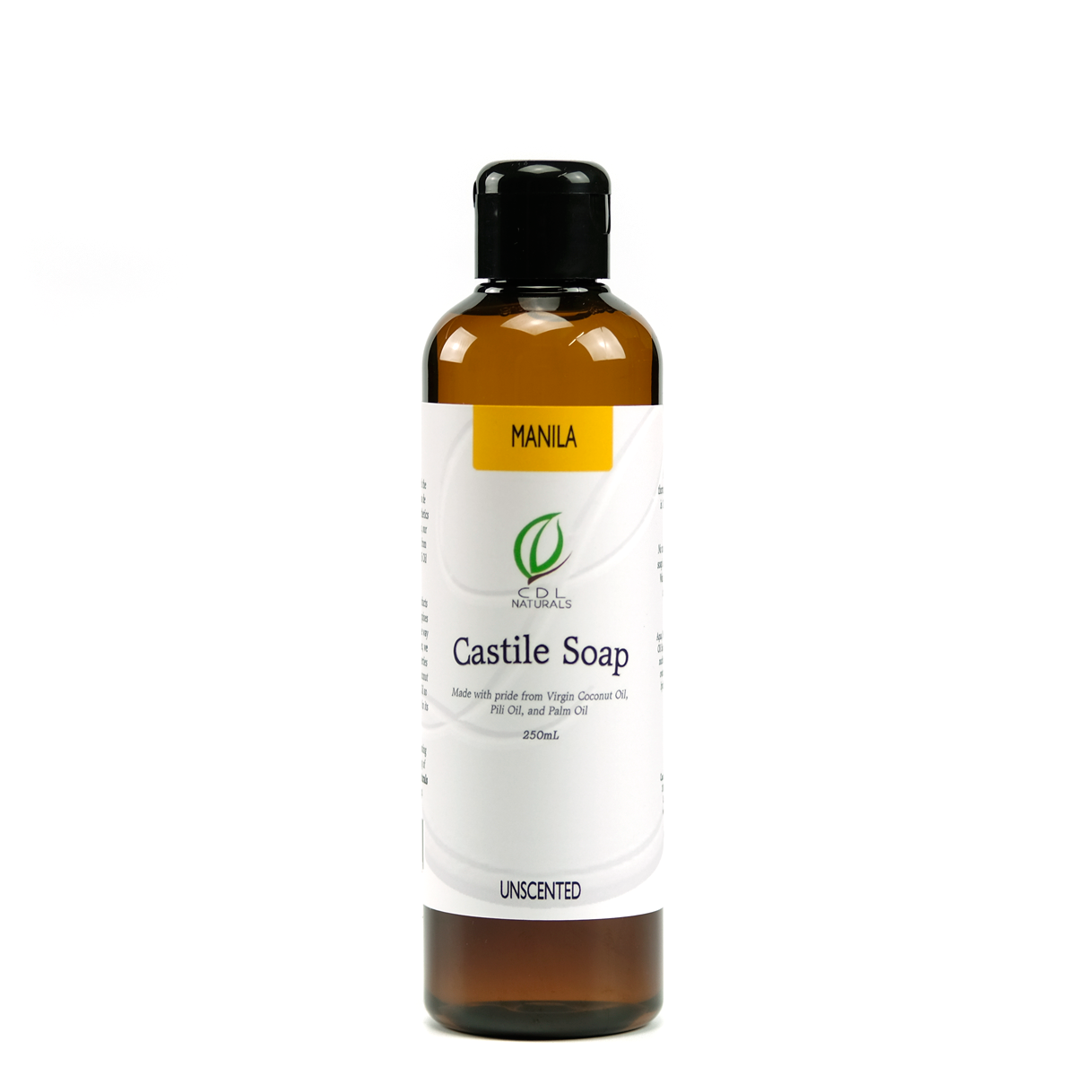 Unscented Manila Castile Soap Bottle 250mL