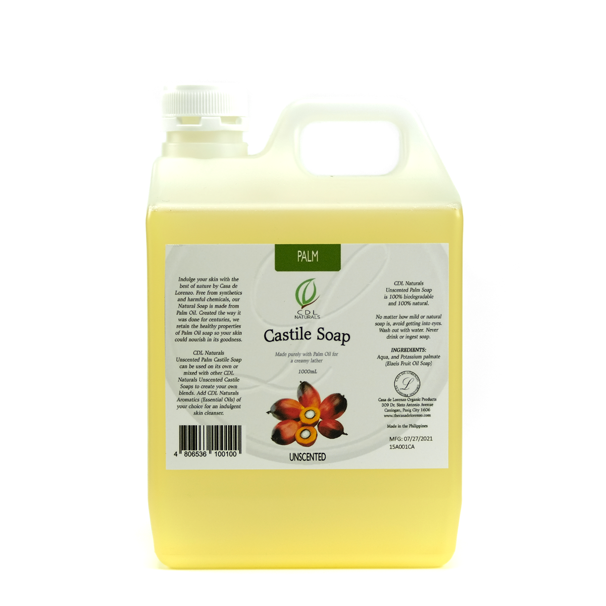 Unscented Palm Castile Soap